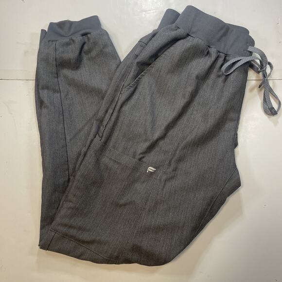 Fabletics On-Call Scrub Joggers Womens Medium Heather Grey Medical Pants Nursing - Picture 1 of 9